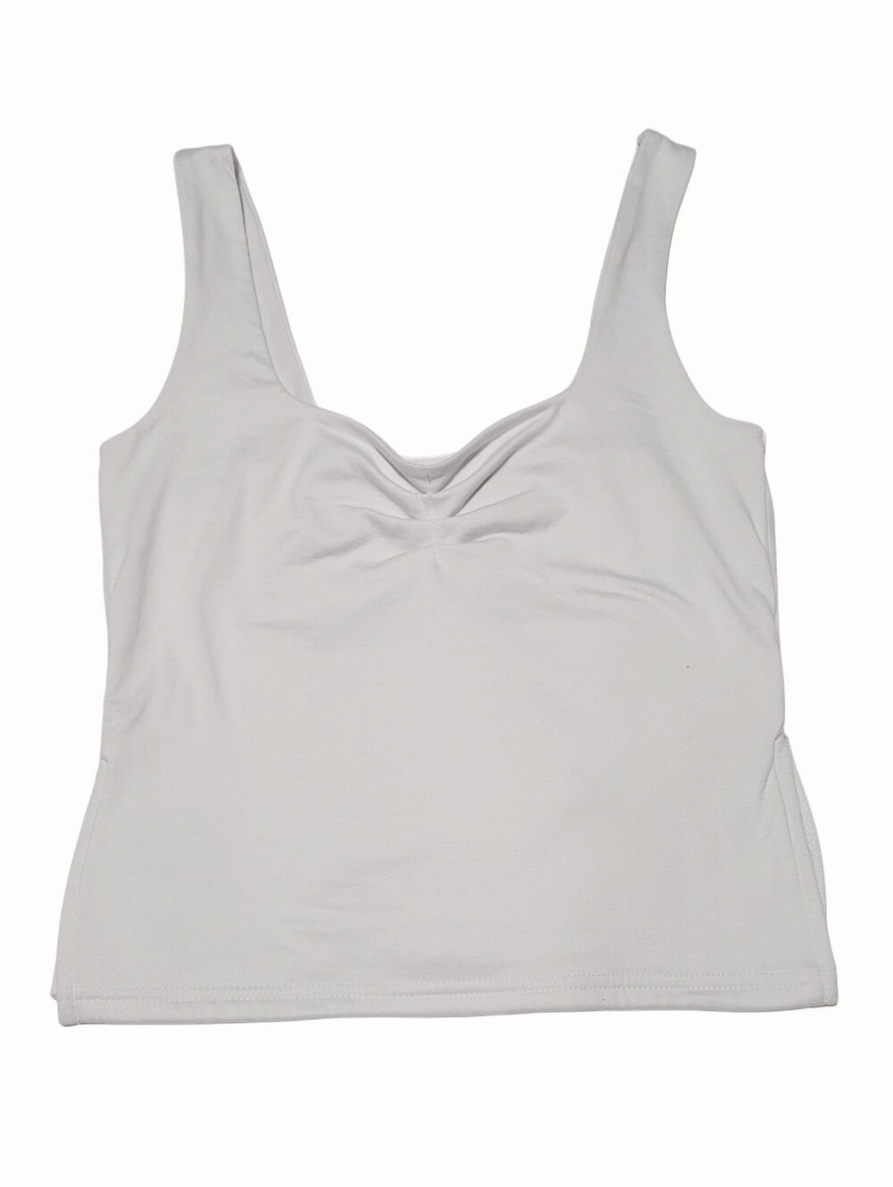Rue21 White Ruched Sweetheart Tank